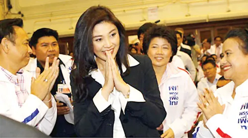 Bà Yingluck Shinawatra, trở thành nữ thủ tướng đầu tiên trong lịch sử Thái Lan.